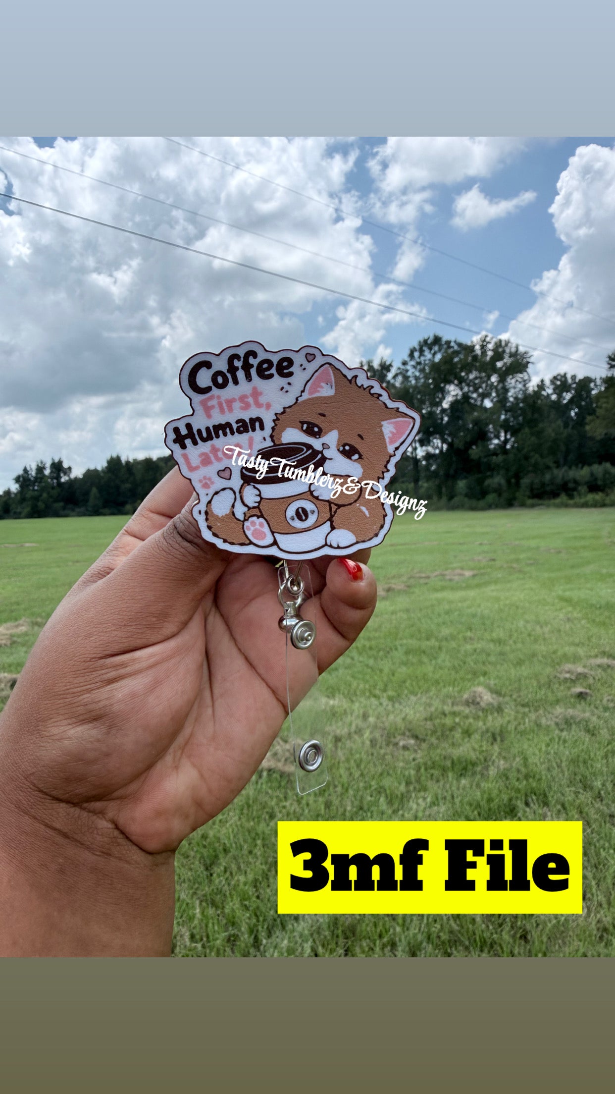 Cat Coffee First Badge.3mf