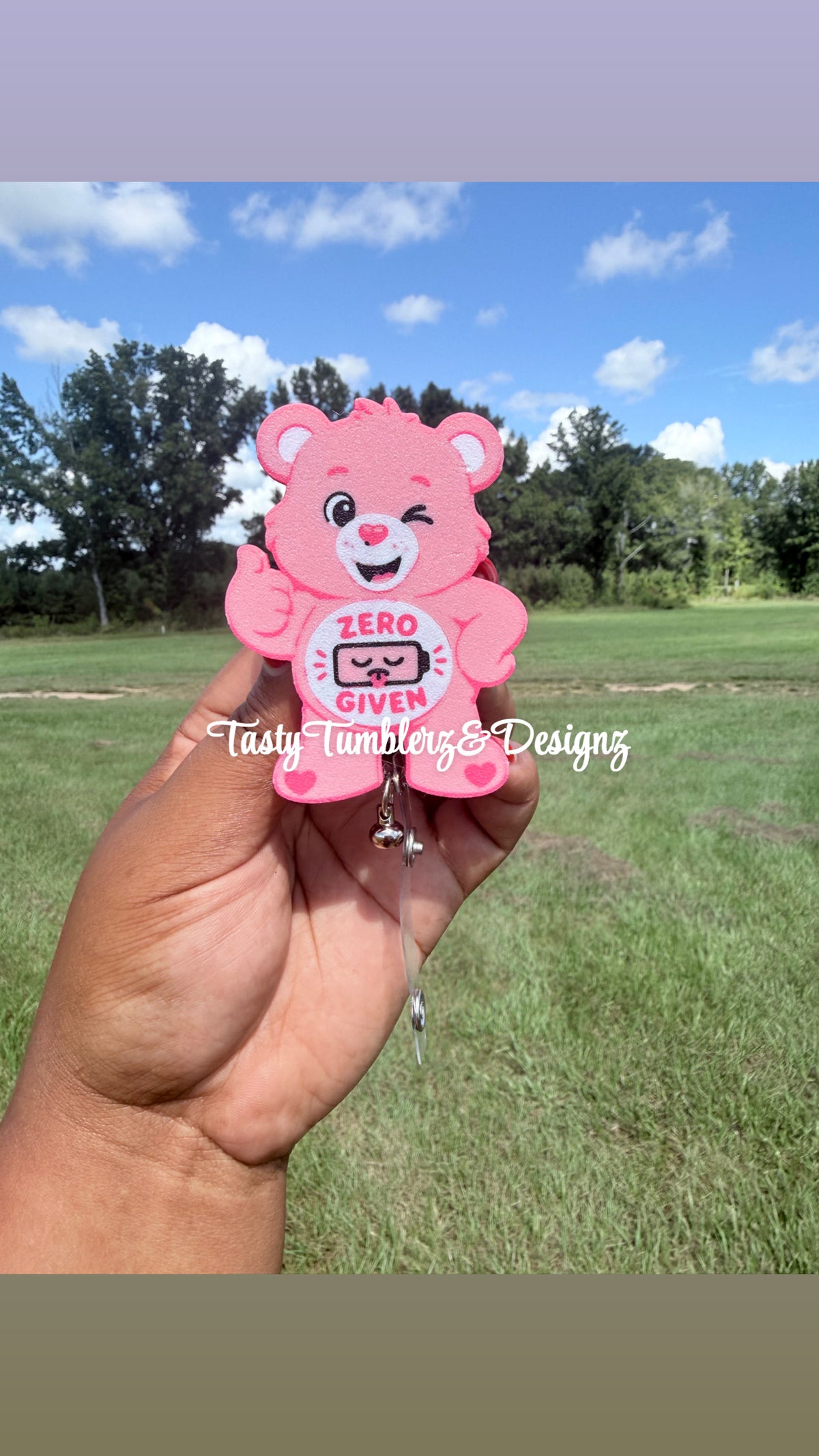 Pink Carebear Badge