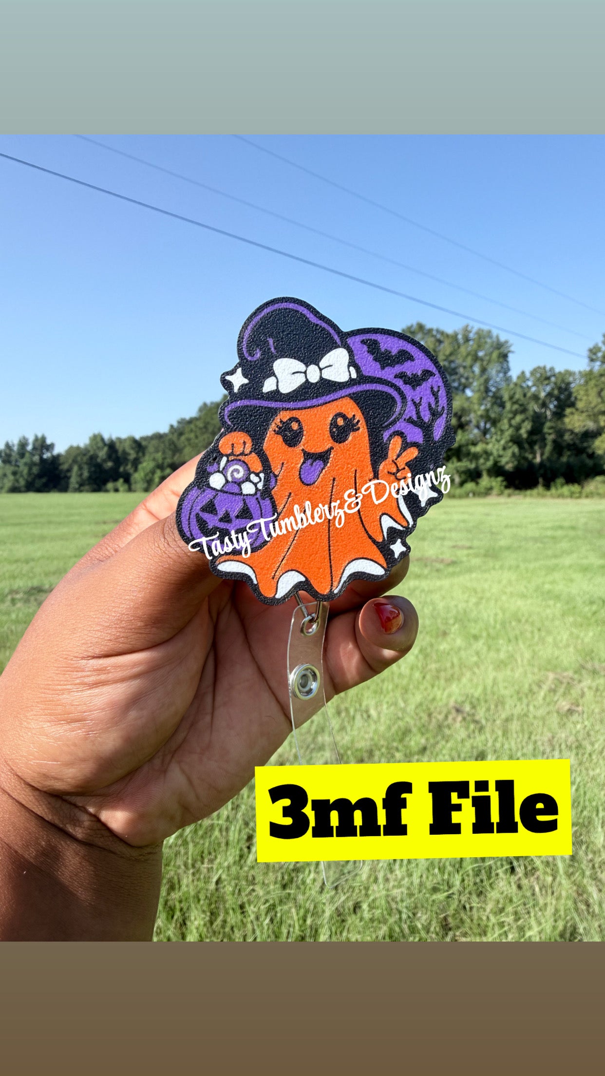 Ghost Pumpkin Badge.3mf