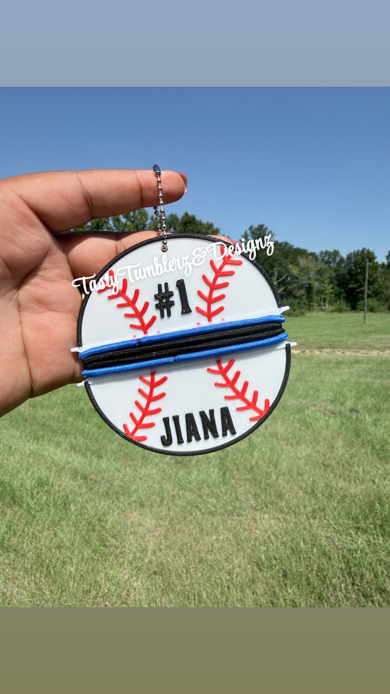 Baseball Hair Tie Holder