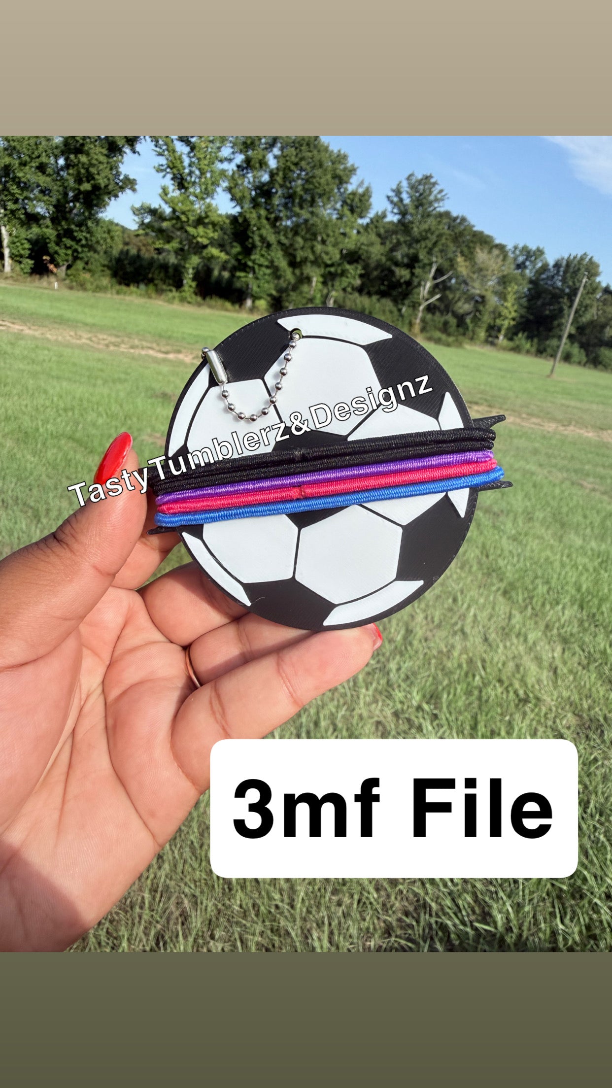 Soccer HAIR TIE Holder.3mf