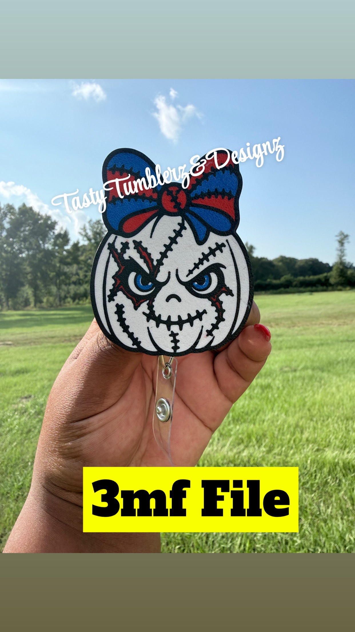 Chucky MAD Pumpkin Badge.3mf