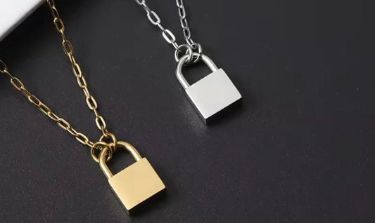 Petite Lock Pendant Necklace