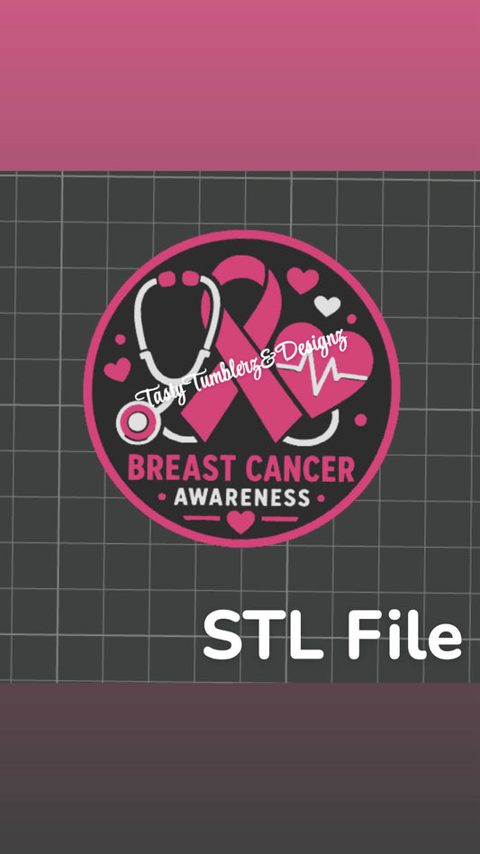 Breast Cancer Awareness Badge.3mf