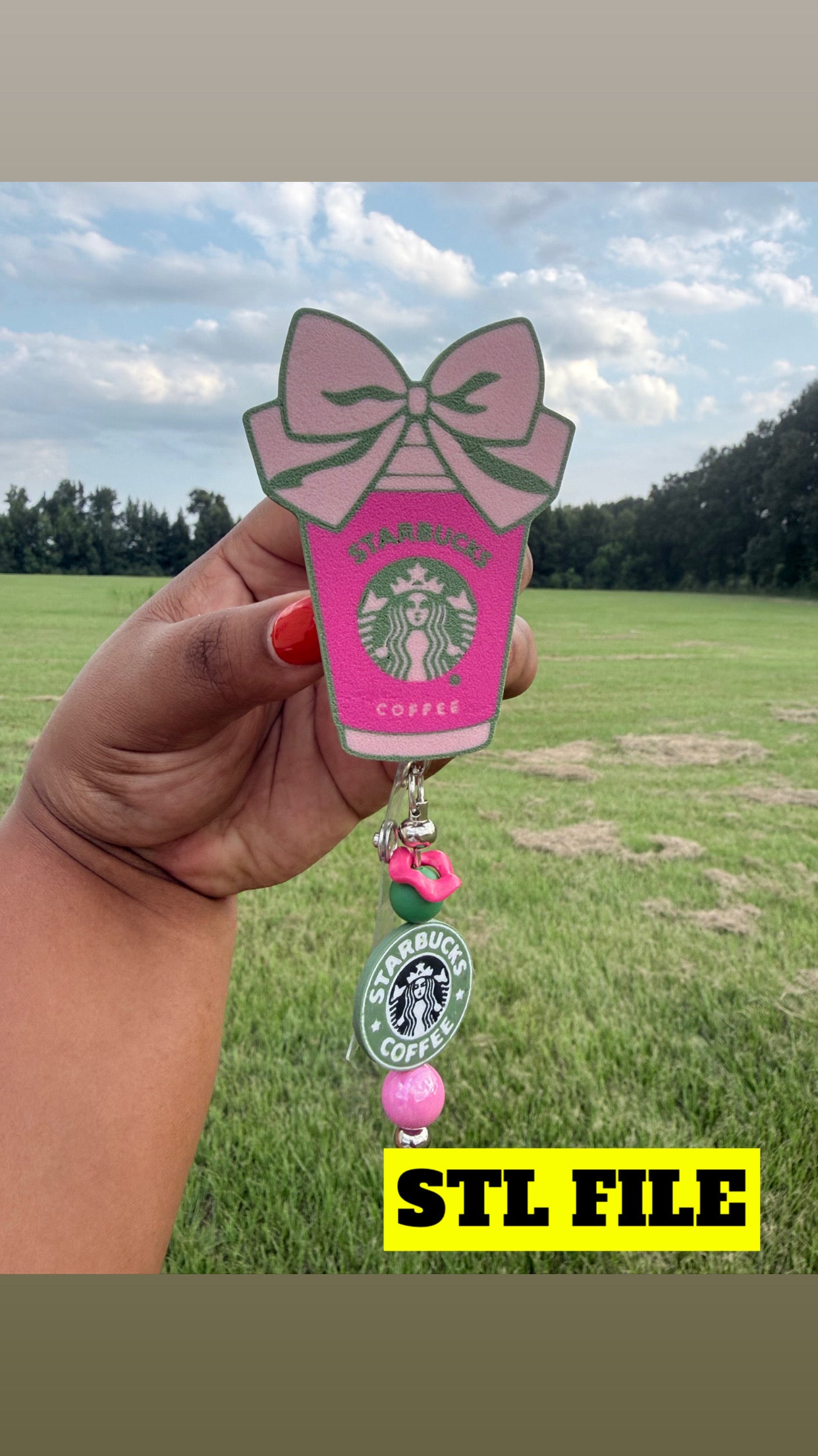 Bow Starbucks Badge & Charm.3mf