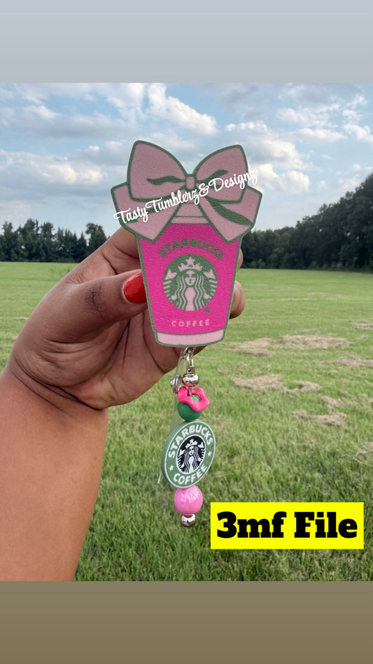 Bow Starbucks Badge & Charm.3mf