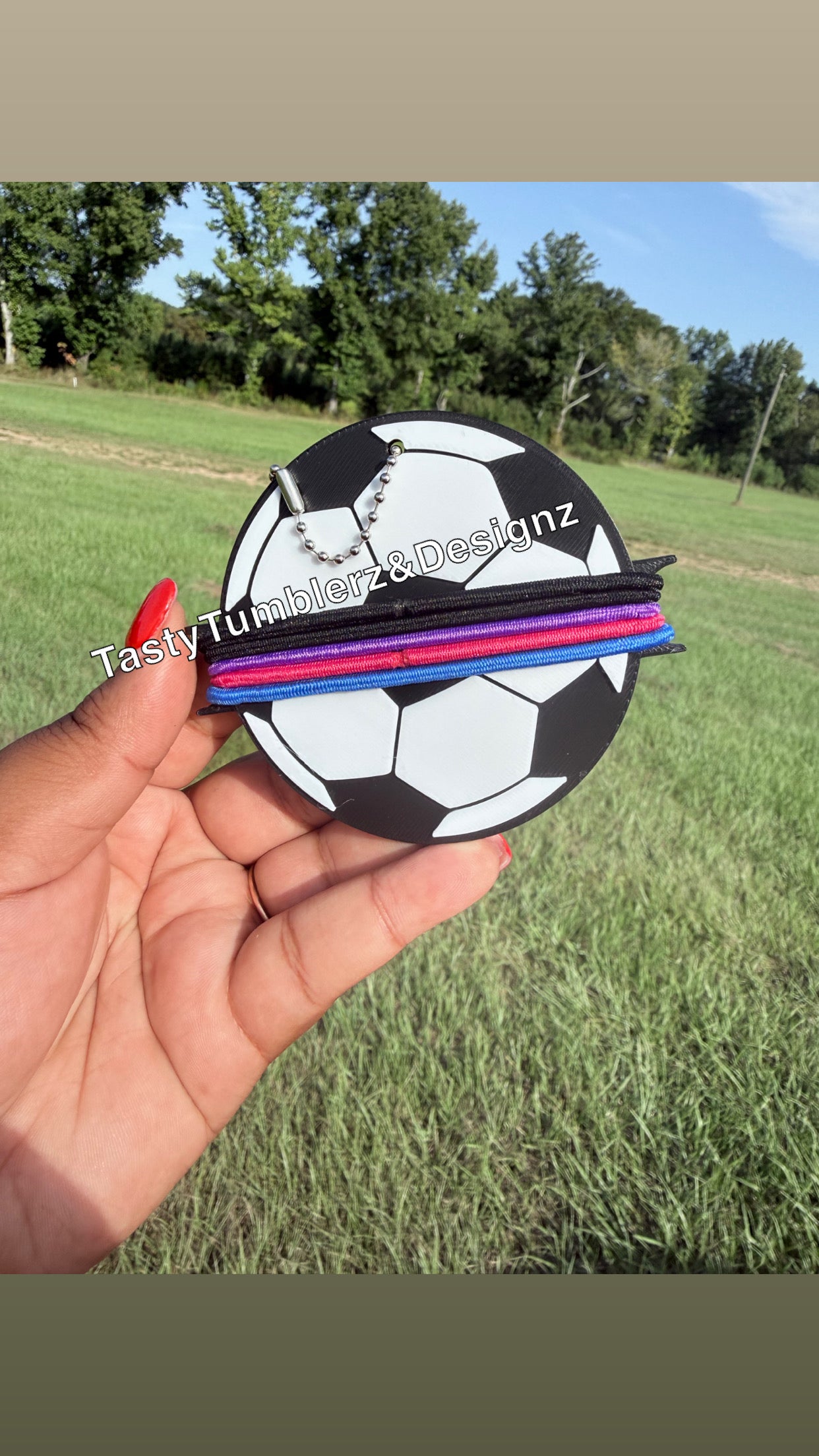 Soccer Hair Tie Holder