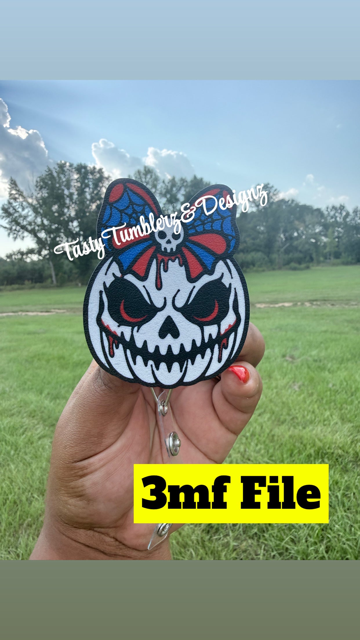Spider Pumpkin Badge.3mf