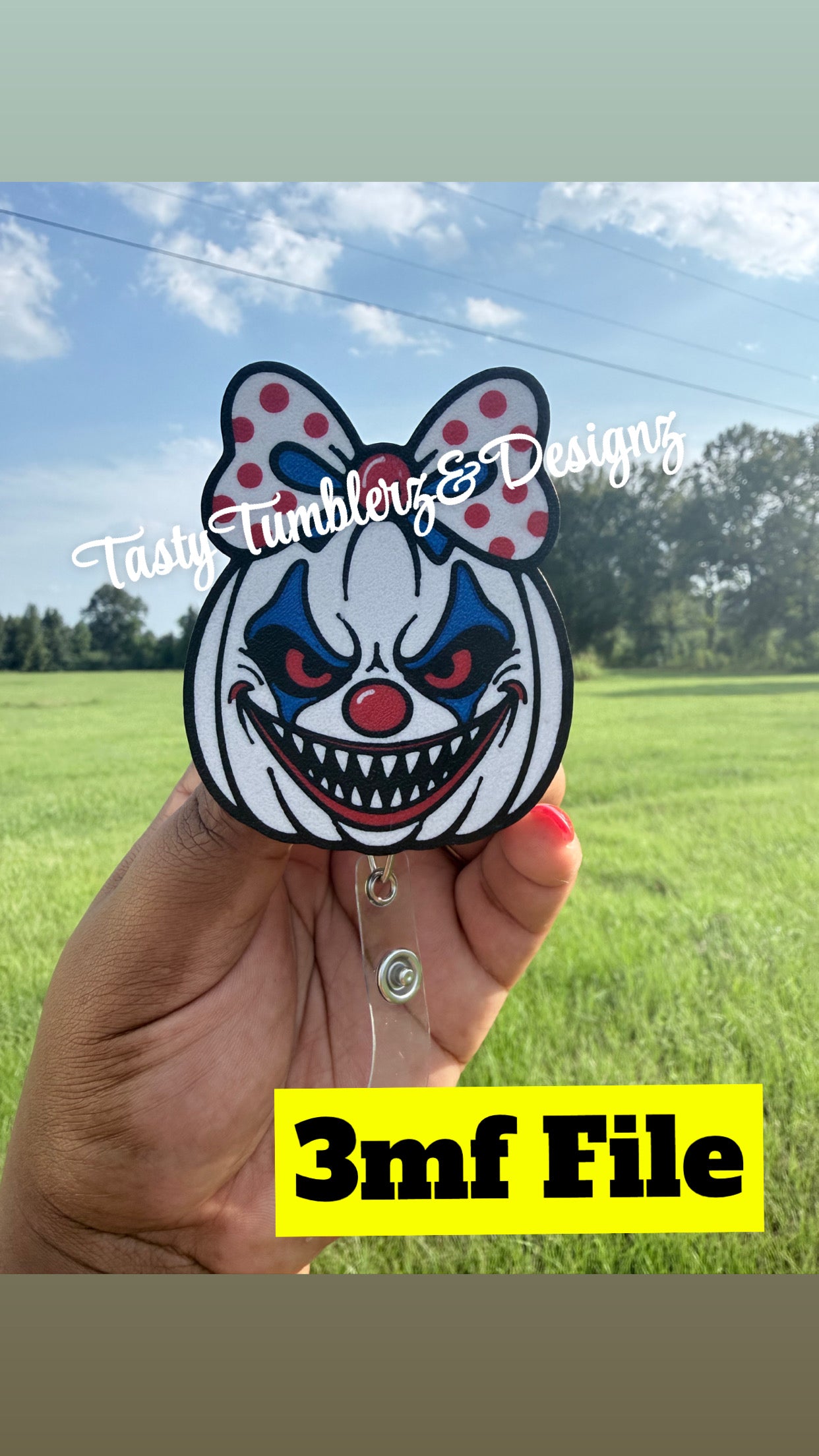 Clown Pumpkin Badge.3mf